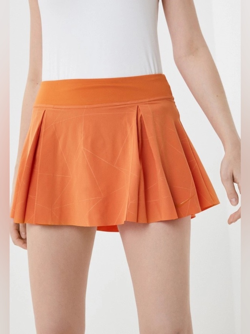 Nike Orange Athletic Skater Skirt